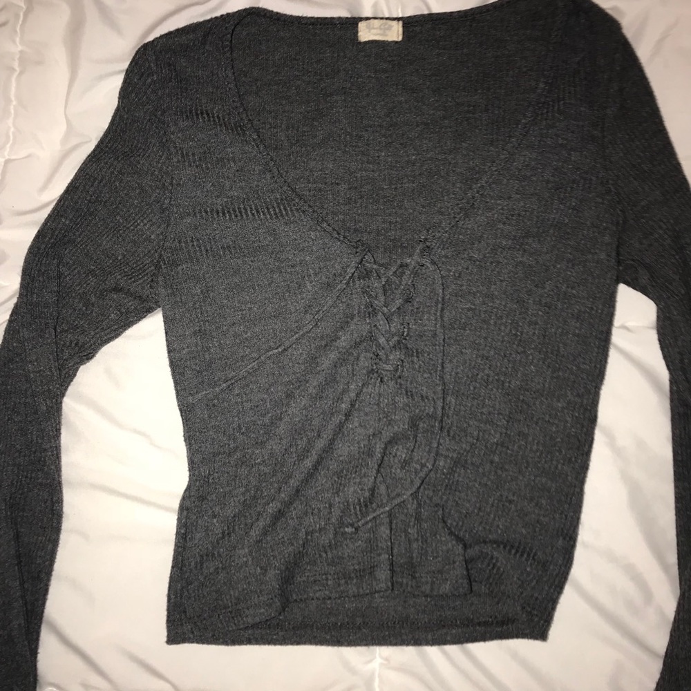Brandy Melville lace up long sleeve
